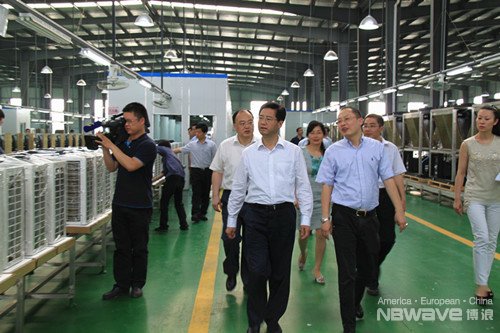 马鞍山市委书记莅临博浪空气能生产基地调研