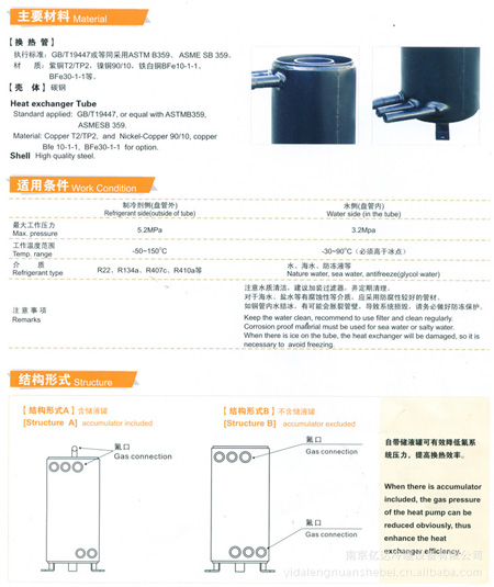 精品热泵配件导购：亿达套管式换热器