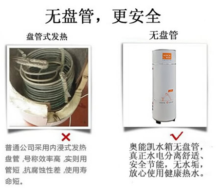 空气能热水器制热的氟循环与水循环