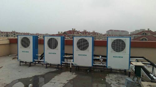 科希曼空气能开源路桥地暖工程安装调试完毕