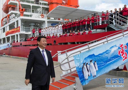 纽恩泰空气能随雪龙号出征 在澳迎习主席