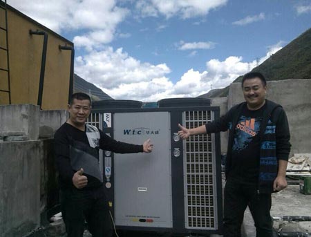 华天成空气能低温采暖四川康定项目通过验收