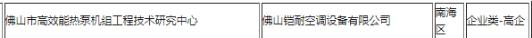 重磅！铠耐获批组建“佛山市高效能热泵机组工程技术研究中心”