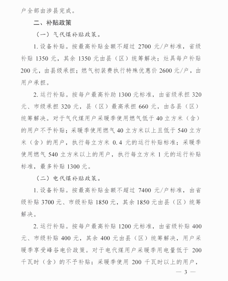 最高补贴7400元！邯郸2021年农村地区“煤改”补贴政策发布