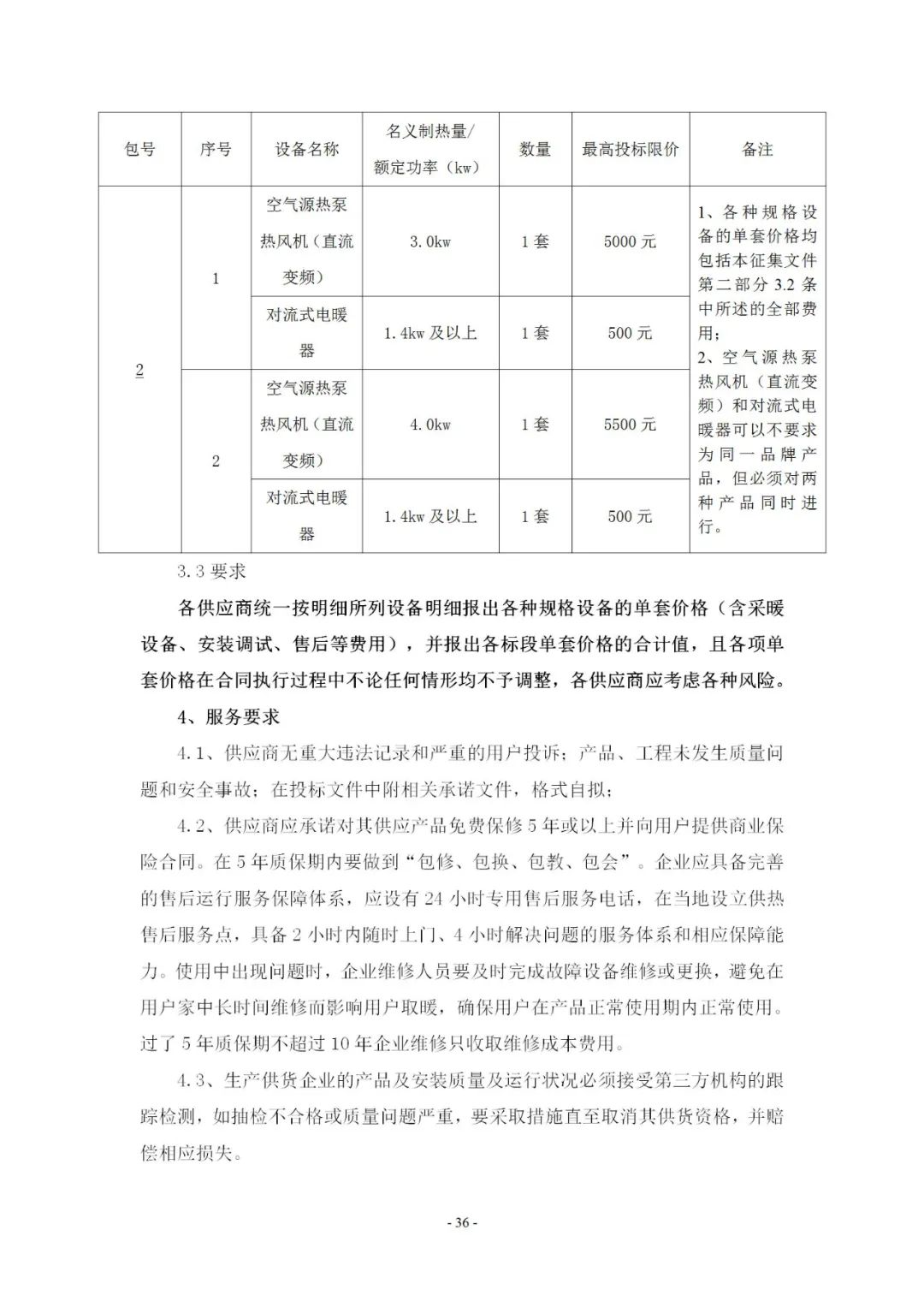 中广欧特斯、派沃、美肯、铠耐、华天成、格力、美的、海尔、高而美、长虹、TCL等中标平陆县“煤改电”项目